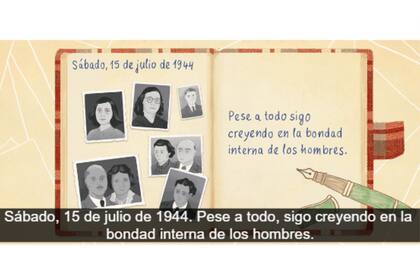 El homenaje de Google a Ana Frank y las ilustraciones estuvieron a a cargo de la directora artística Thoka Maer (Foto: Captura)