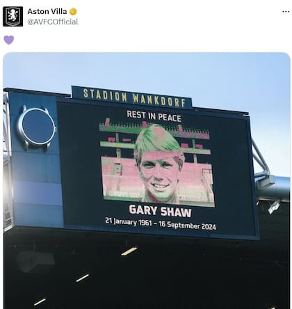 El homenaje del Aston Villa a Gary Shaw
