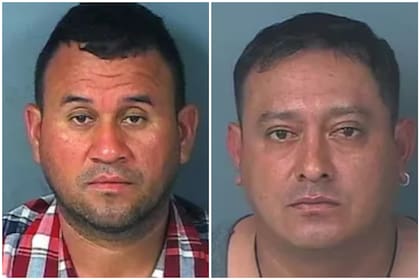 El hondureño Eldin Ariel Trejo fue acusado de contrabando de personas después de ser detenido el 8 de agosto (izquierda); Raquel López Aguilar fue arrestada en el condado de Hernando el 21 de agosto (derecho)