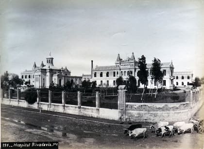El hospital Rivadavia a finales del siglo XIX.