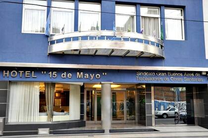 El Hotel 15 de Mayo del sindicato de Obras Sanitarias, en Mar del Plata