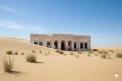 El Hotel Mar del Sud en el principio de su decadencia según la recreación de Laureano Clavero y Sergio García