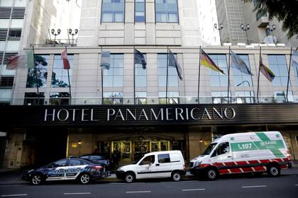 El Hotel Panamericano, donde se alojan los pasajeros de Buquebus