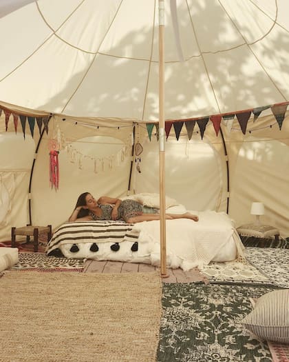 El hotel también tiene un glamping para los amantes de las experiencias al aire libre