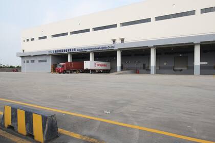 El hub en el Shanghai Juerui International Logistics