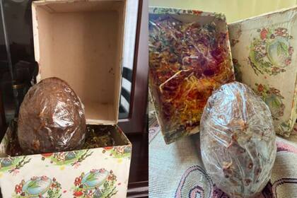 El huevo de Pascua que June Dawlton mantiene intacto en la actualidad