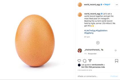 El huevo, publicado en enero de 2019, se convirtió en fenómeno global y tiene el récord likes