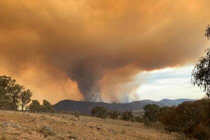El humo del incendio en el valle de Orroral alcanzó ayer el centro de Canberra