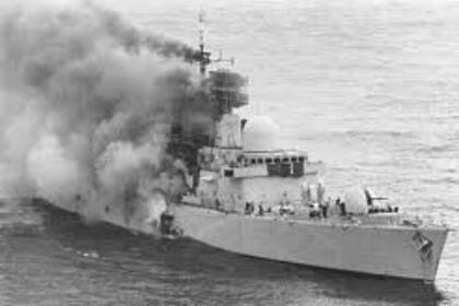 El hundimiento del destructor Sheffield preocupó a Gran Bretaña en el conflicto con la Argentina