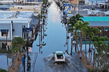 El Huracán Helene provocó inundaciones históricas en Florida, Georgia y otros estados del sureste de EE.UU. Joe Raedle/Getty Images/AFP (Photo by JOE RAEDLE / GETTY IMAGES NORTH AMERICA / Getty Images via AFP)