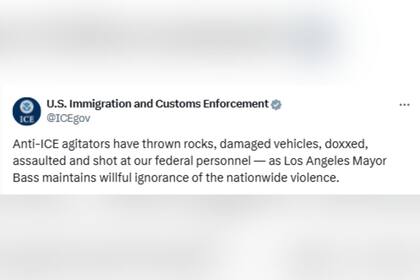 El ICE cruzó a Karen Bass tras el enfrentamiento por los operativos en Los Ángeles
