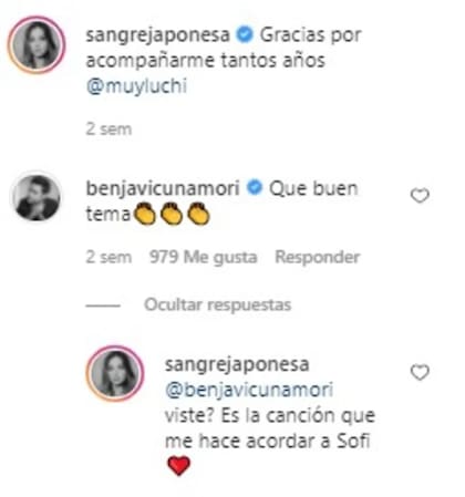 El ida y vuelta entre la China Suárez y Benjamín Vicuña que involucra a una letra de Wos