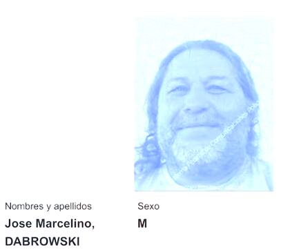 El identikit de José Marcelino Dabrowski