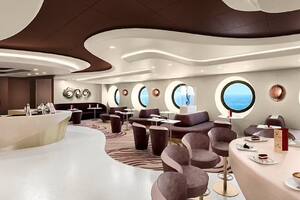 El impactante MSC World Europa fue el elegido por la asociación de futbol inglesa para hospedar allí a las familias de sus jugadores durante el Mundial de Qatar