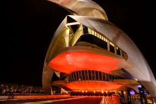 El imponente Palacio de las Artes de Valencia, sede del Goya 2022