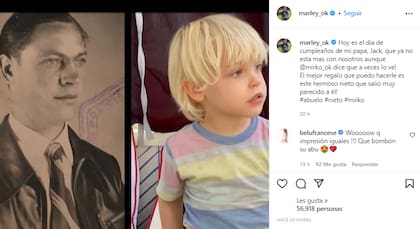 El impresionante parecido de Mirko y Jack, el papá de Marley