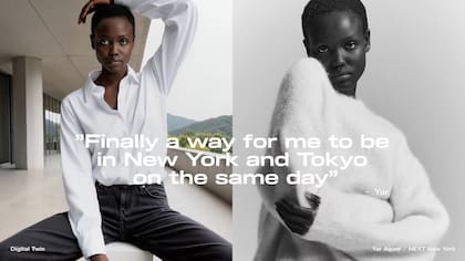 El impresionante parecido de una modelo de H&M con su clon digital