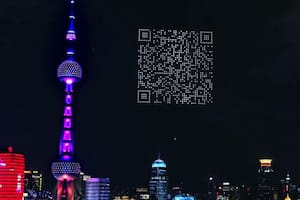 En China: anuncian un videojuego con un gigantesco código QR formado por drones