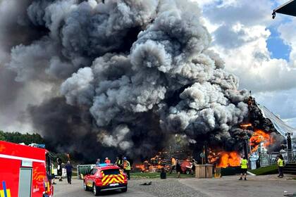 El incendio en el escenario