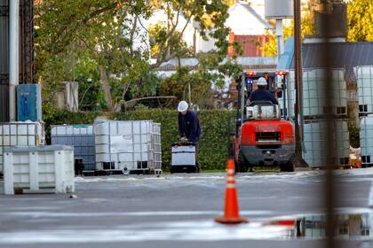 El incidente ocurrió en el predio de la empresa Diversey Lever que fabrica productos de limpieza