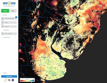 El índice de humedad de la NASA Harvest