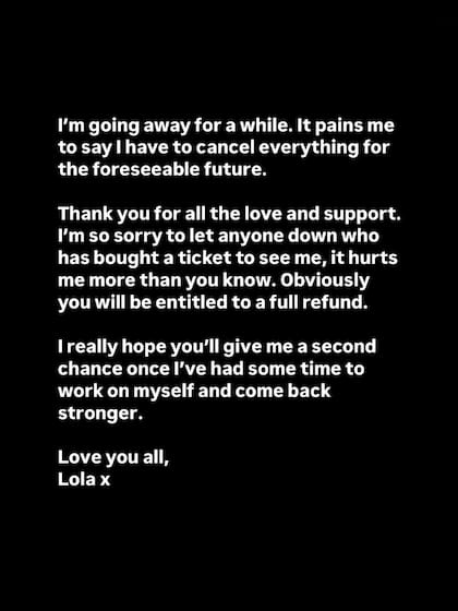 El inesperado anuncio de Lola Young (Foto: Instagram/@lolayounggg)