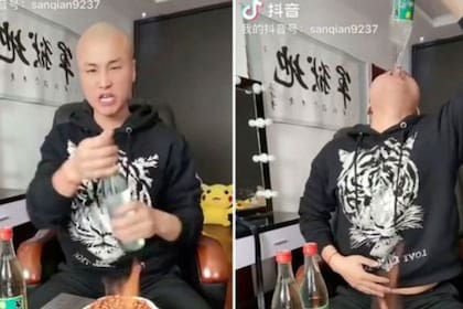 El influencer chino bebió varias botellas de una bebida alcohólica y murió
