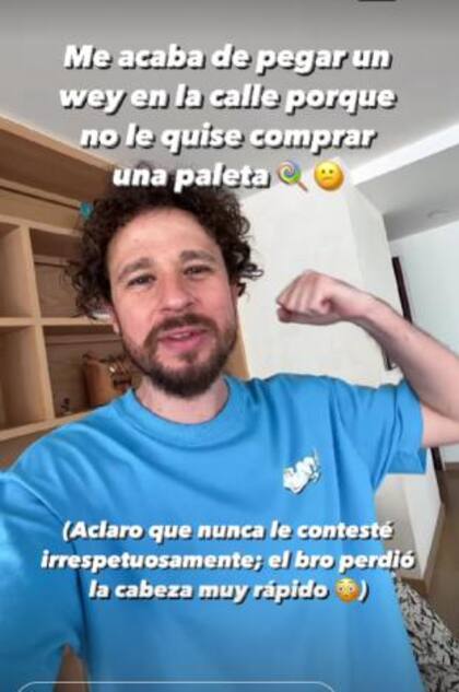 El influencer indicó que el hombre lo golpeó
Foto: Captura de pantalla: Instagram: @luisitocomunica