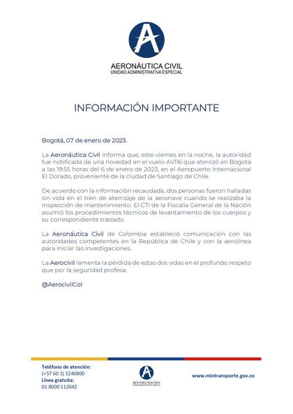 El informe de AeroCivíl