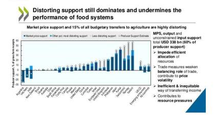 El informe de la OCDE muestra la distorsión generada por la intervención estatal en los distintos países, en el que la Argentina figura como el que tiene el mayor nivel de presión sobre la renta agroindustrial
