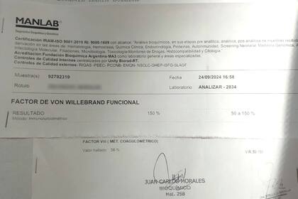 El informe médico que difundió la denunciante