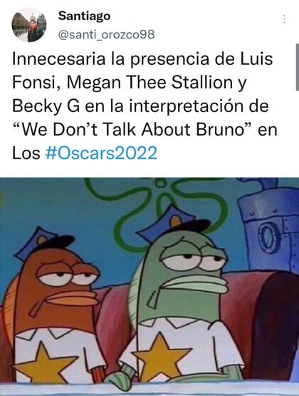 El ingenio no tardó en llegar y muchos usuarios utilizaron escenas de series animadas para expresar su descontento ante la performance de We don't talk about Bruno en los Oscar 2002