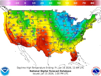 El ingreso de una ola polar que bajará hacia Texas mostrará un descenso térmico marcado