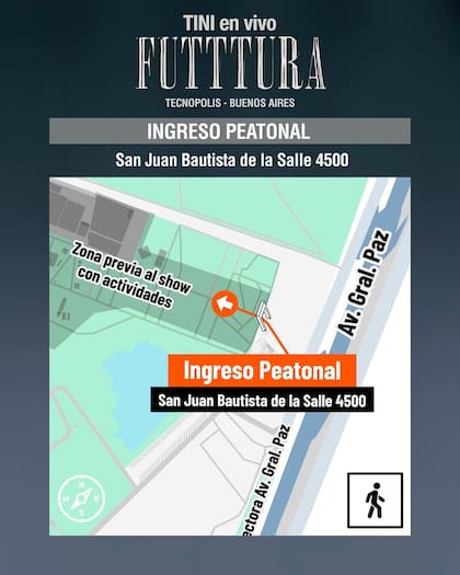 El ingreso peatonal es por Juan Bautista de La Salle 4500 (Foto: Instagram @latriplete____)