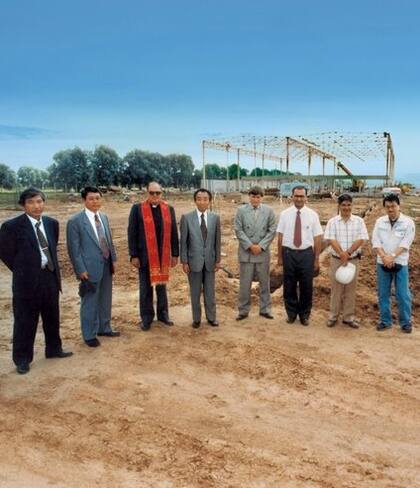 El inicio de la construcción de la planta de Toyota, en 1994