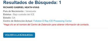 El inmigrante latino se encuentra detenido en el Folkston D Ray ICE Processing Center