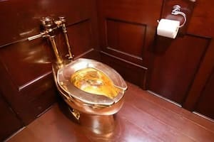 El inodoro de oro macizo pesaba 98 kg y estaba asegurado por US$6 millones