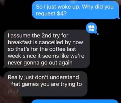 El insólito mensaje que recibió donde le exigían la mitad de la plata de la salida