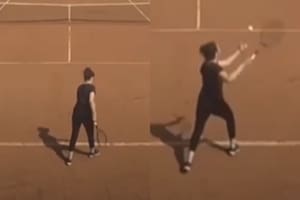 Así fue el insólito saque de una jugadora de tenis que despertó risas en un torneo profesional