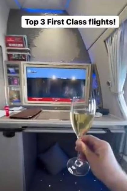 El instagramer que maneja la cuenta will.luxury travel se dedica a viajar en las primeras clases de aviones, trenes y cruceros