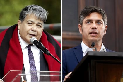 El intendente de José C. Paz en uso de licencia, Mario Ishii, junto al gobernador bonaerense Axel Kicillof