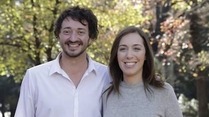 El intendente de Pinamar, Martín Yeza, junto a María Eugenia Vidal