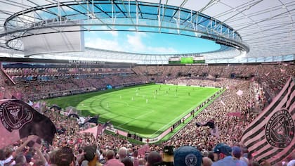 El Inter Miami CF, está construyendo su nuevo estadio, el Miami Freedom Park, aquí ilustrado en un Render 