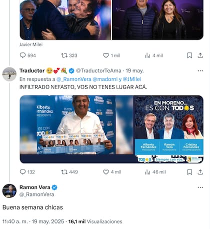 El intercambio con Ramón Vera