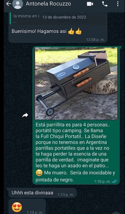 El intercambio de mensajes entre Guillermo y Antonela Roccuzzo en WhatsApp