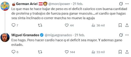 El intercambio del humorista con otros seguidores de X