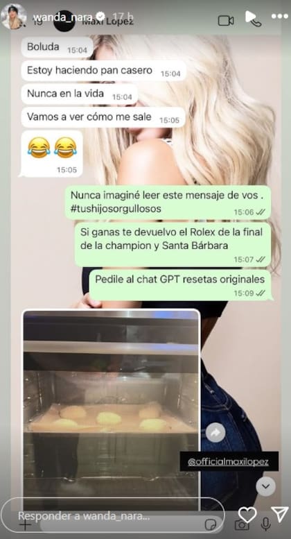 El intercambio, vía WhatsApp, entre Maxi López y Wanda Nara