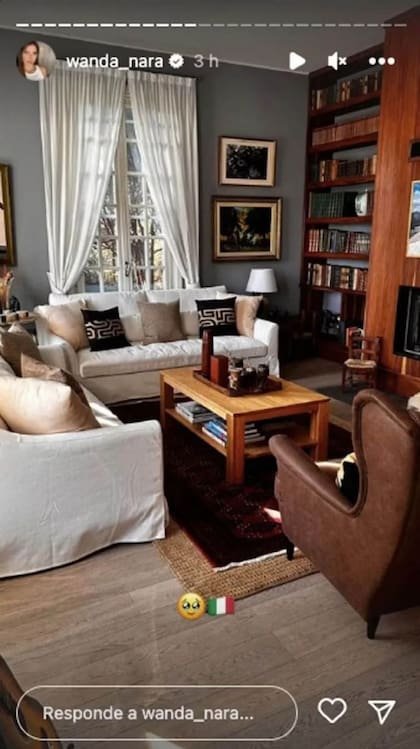El interior de la casa de Wanda Nara en Lago Di Como