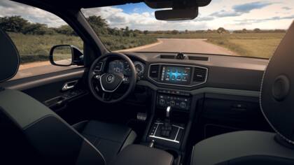 El interior de la pick up de Volkswagen
