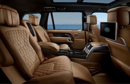 El interior de la Range Rover.